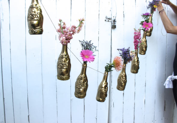 LuckyBuddha Miss Kris Gold Bottle Floral Garland DIY 6